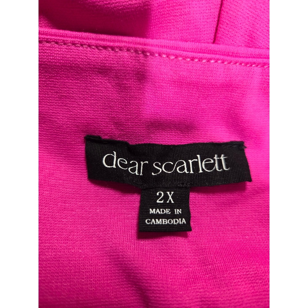 Dear Scarlett Its MAGIC Wide Leg Pants Hot Pink Plus Size 2X Pull On New - Picture 5 of 8